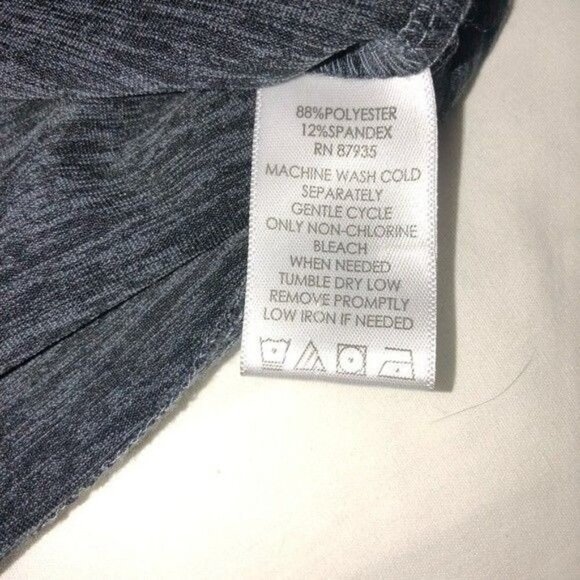 Logo Lotus Yoga Tank Top Gray Size Large Lori Goldstein Stretch Sleeveless Shirt - Picture 7 of 7